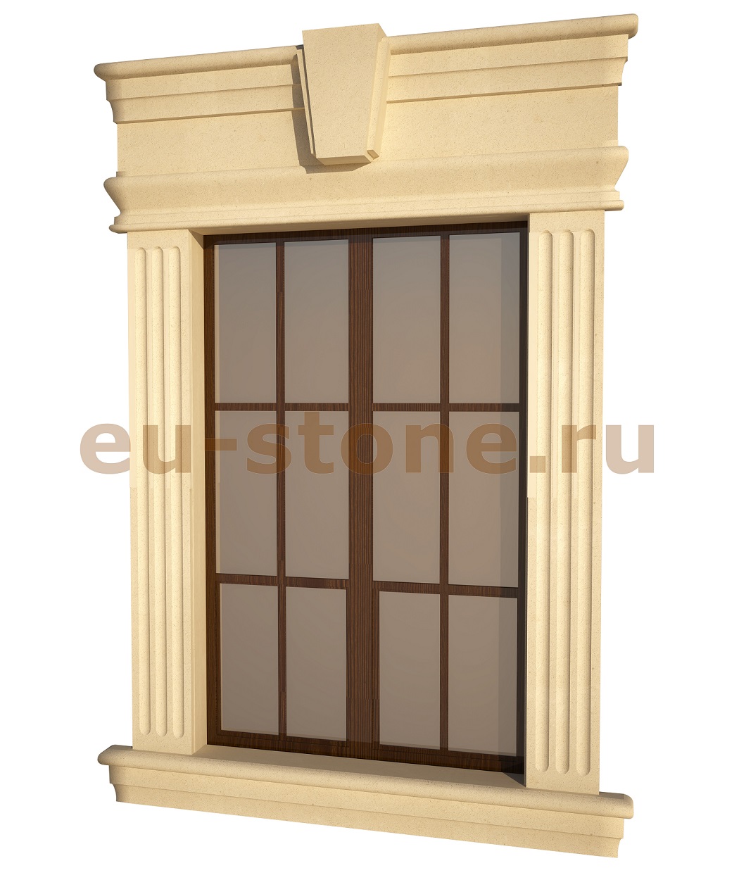 Отделка окна камнем