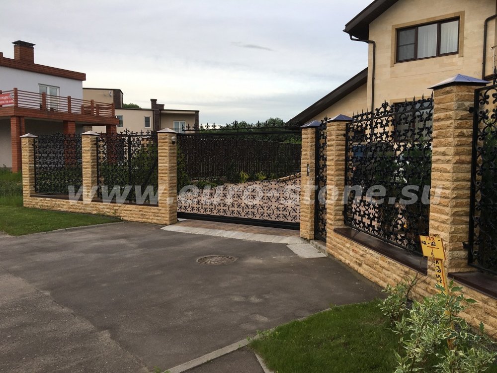 Облицовка доломитом