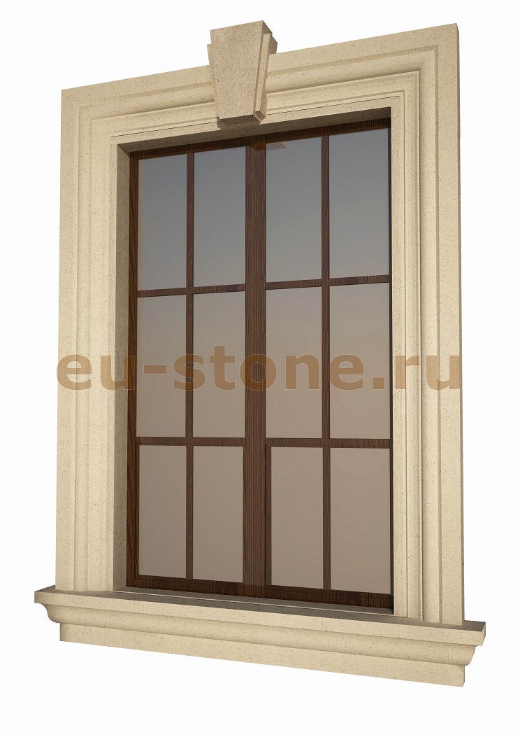 Обрамление окна камнем